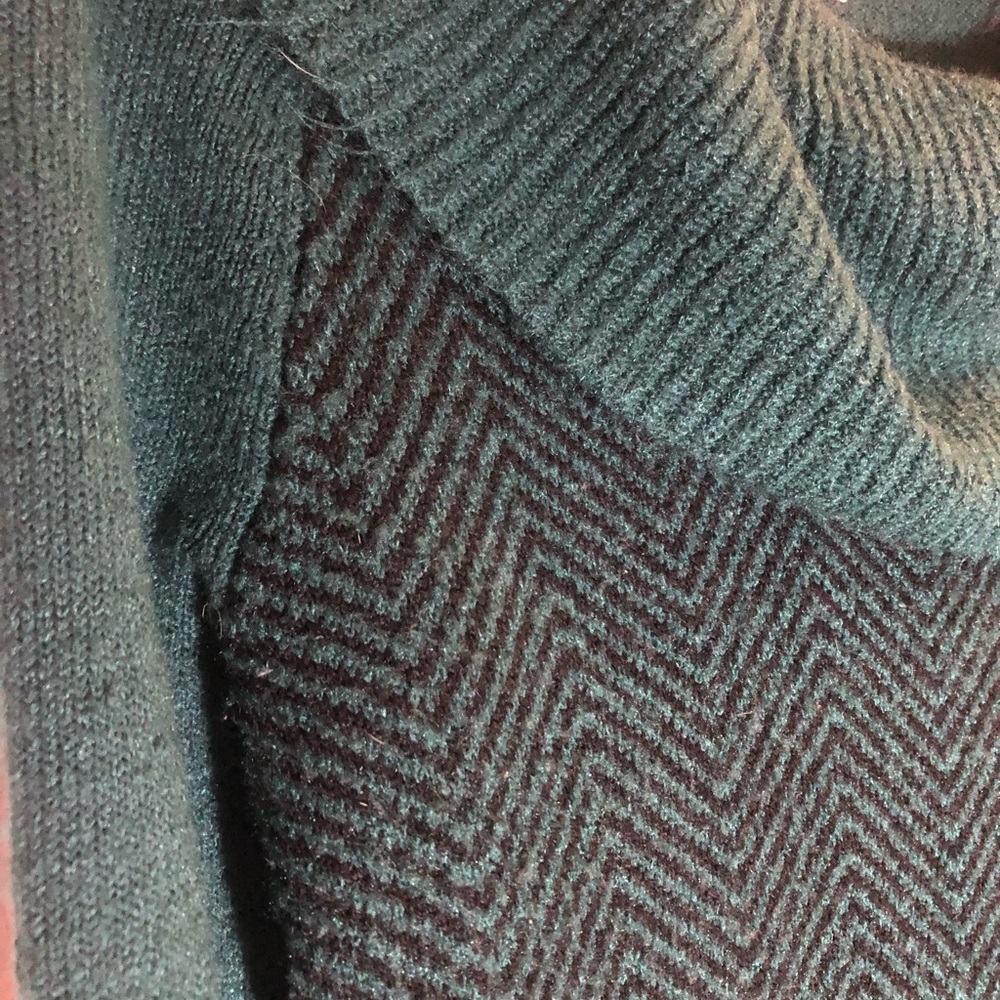 Teal and grey chevron sweater dress/tunic